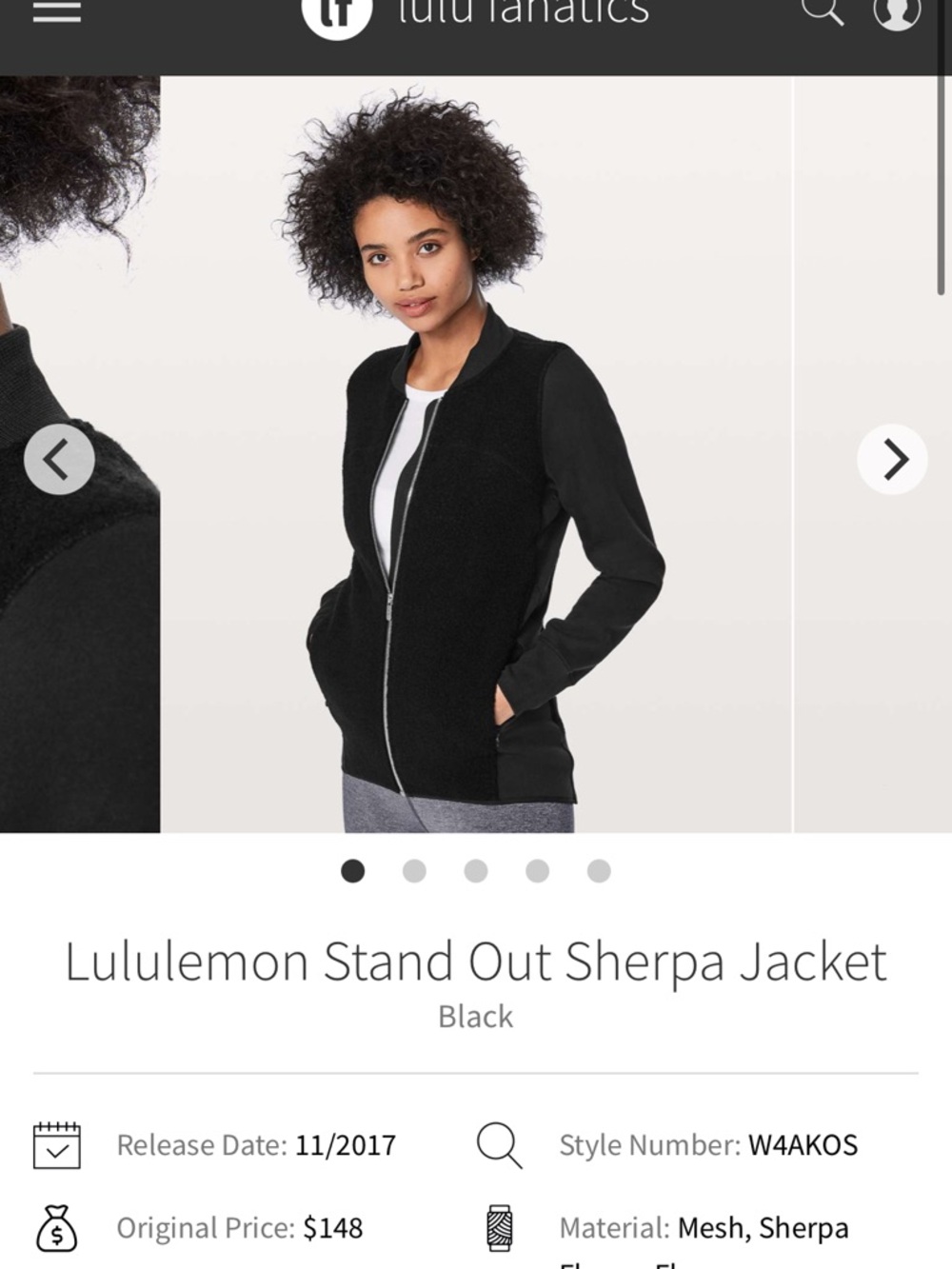 lululemon Stand Out Sherpa Jacket